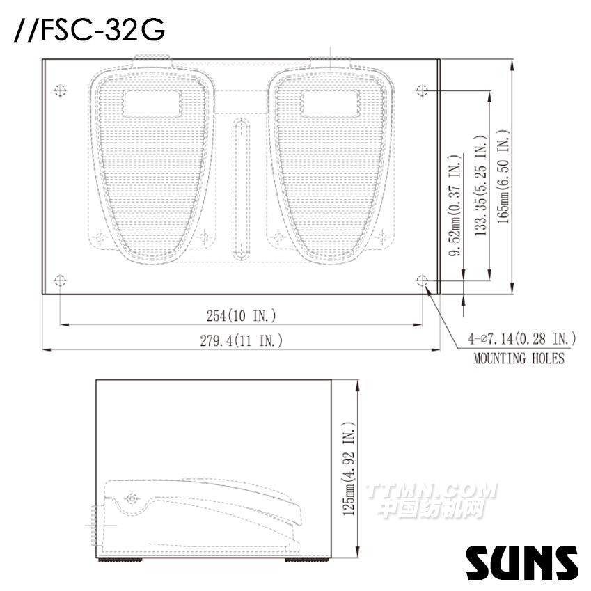 SUNS美國(guó)三實(shí)雙踏板腳踏開(kāi)關(guān)FSC-32-20-C中型腳踏開(kāi)關(guān) 工業(yè)腳踏開(kāi)關(guān) 尺寸圖 SUNS美國(guó)三實(shí)雙踏板腳踏開(kāi)關(guān)FSC-32-20-C中型腳踏開(kāi)關(guān) 工業(yè)腳踏開(kāi)關(guān) 尺寸圖